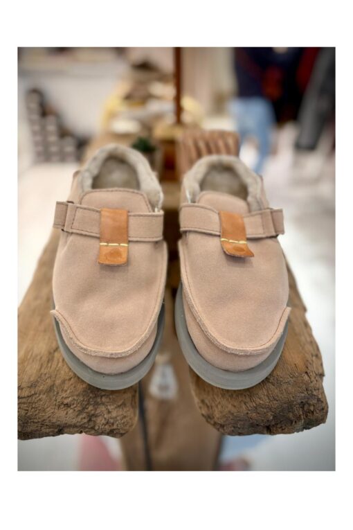 Satorisan - Uwabaki Clog Suede - Warm Taupe