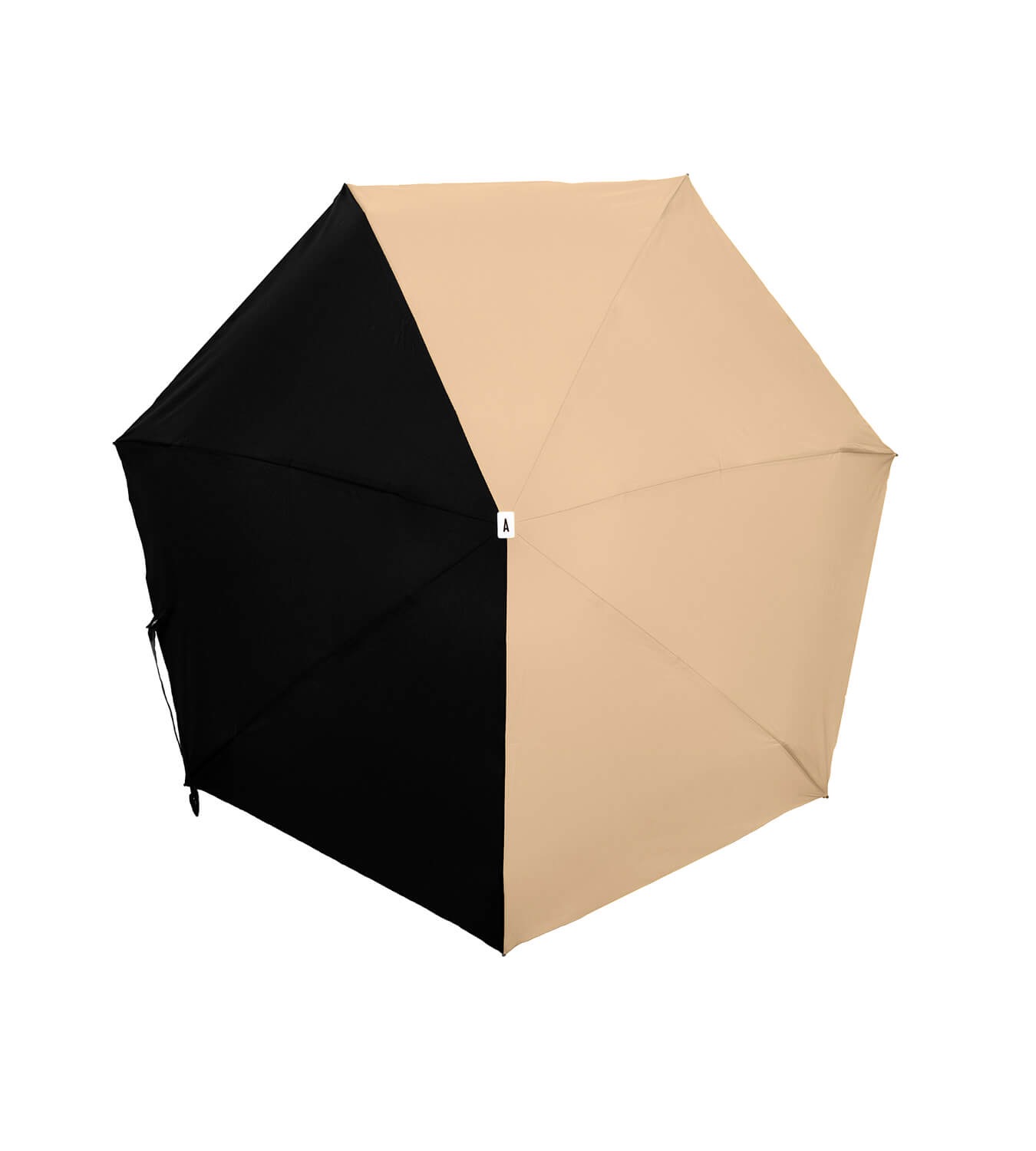Anatole – two tone compact umbrella – ALICE – beige & black - Image 2