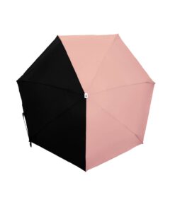 Anatole – two tone compact umbrella – EDITH – coral pink & black
