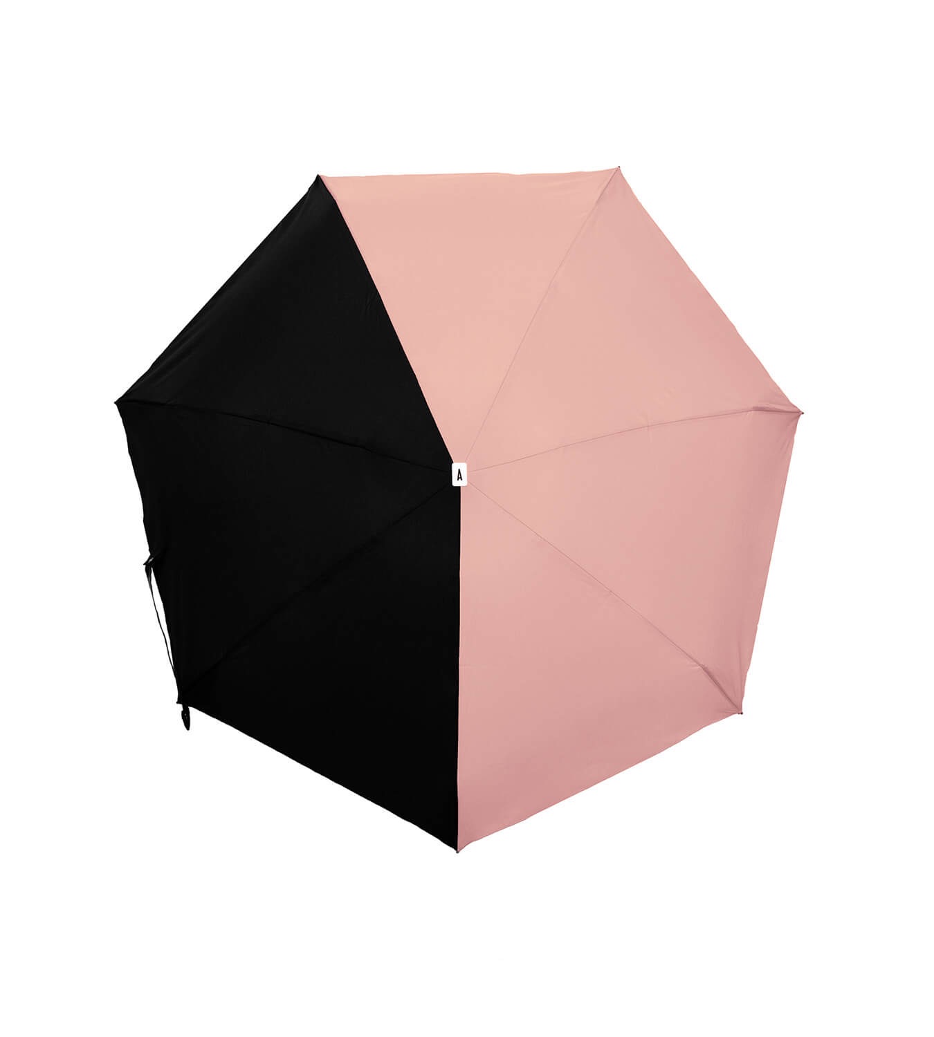 Anatole – two tone compact umbrella – EDITH – coral pink & black
