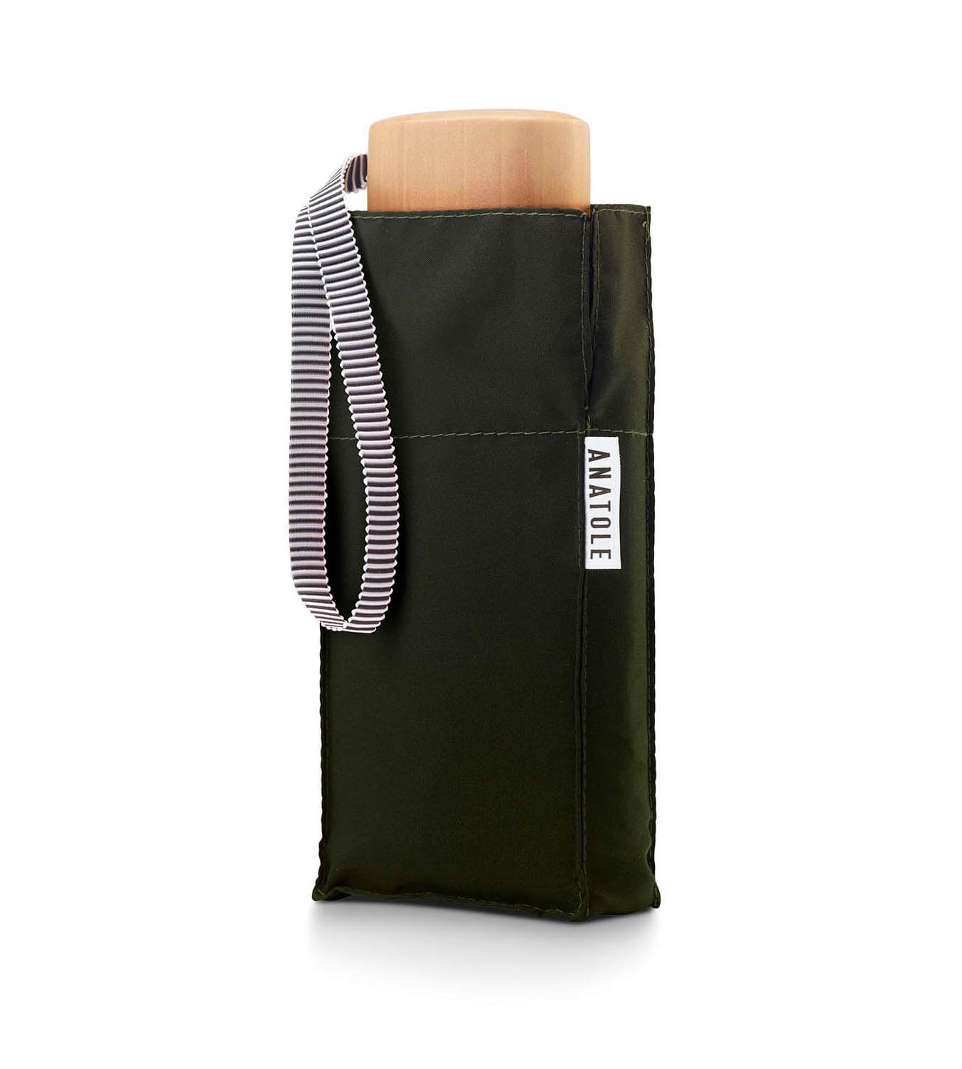 Anatole – Khaki folding compact umbrella – LEONARD - Image 2