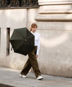 Anatole – Khaki folding compact umbrella – LEONARD