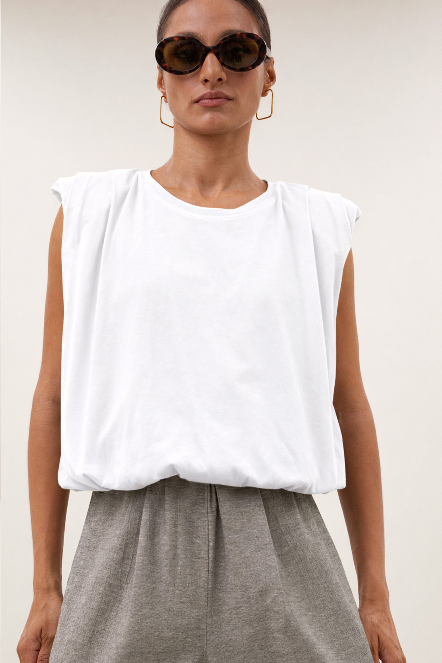 by-bar - nilou jersey top | off white