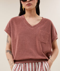 by-bar - tyler slub top | withered rose