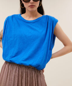 by-bar - nilou jersey top | french blue