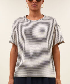 by-bar - mace small stripe top | admiral blue stripe