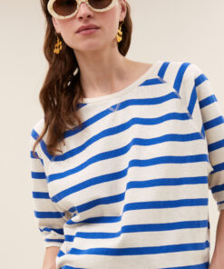 by-bar - neva stripe top | azul blue stripe