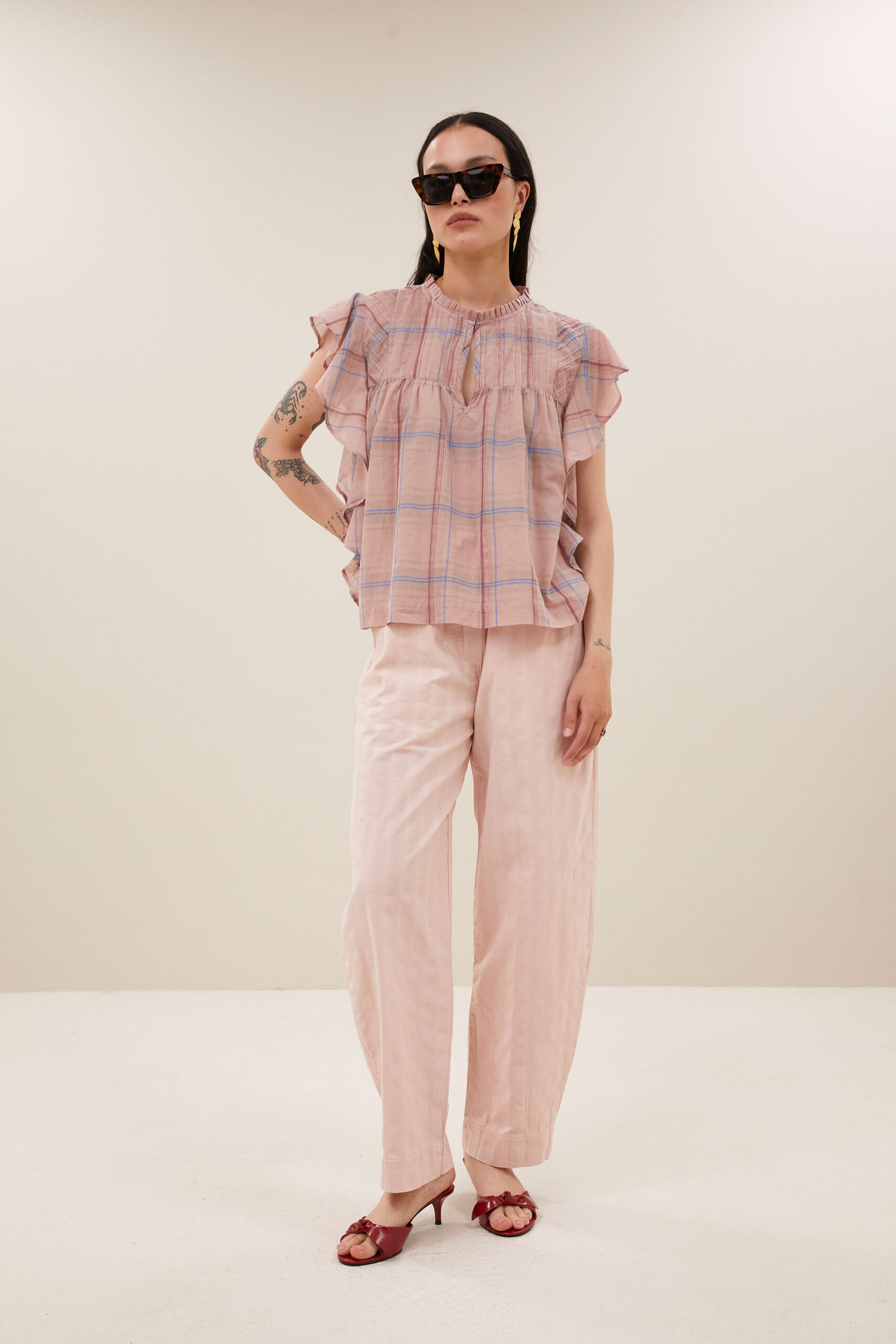by-bar - jack balloon pants | old pink