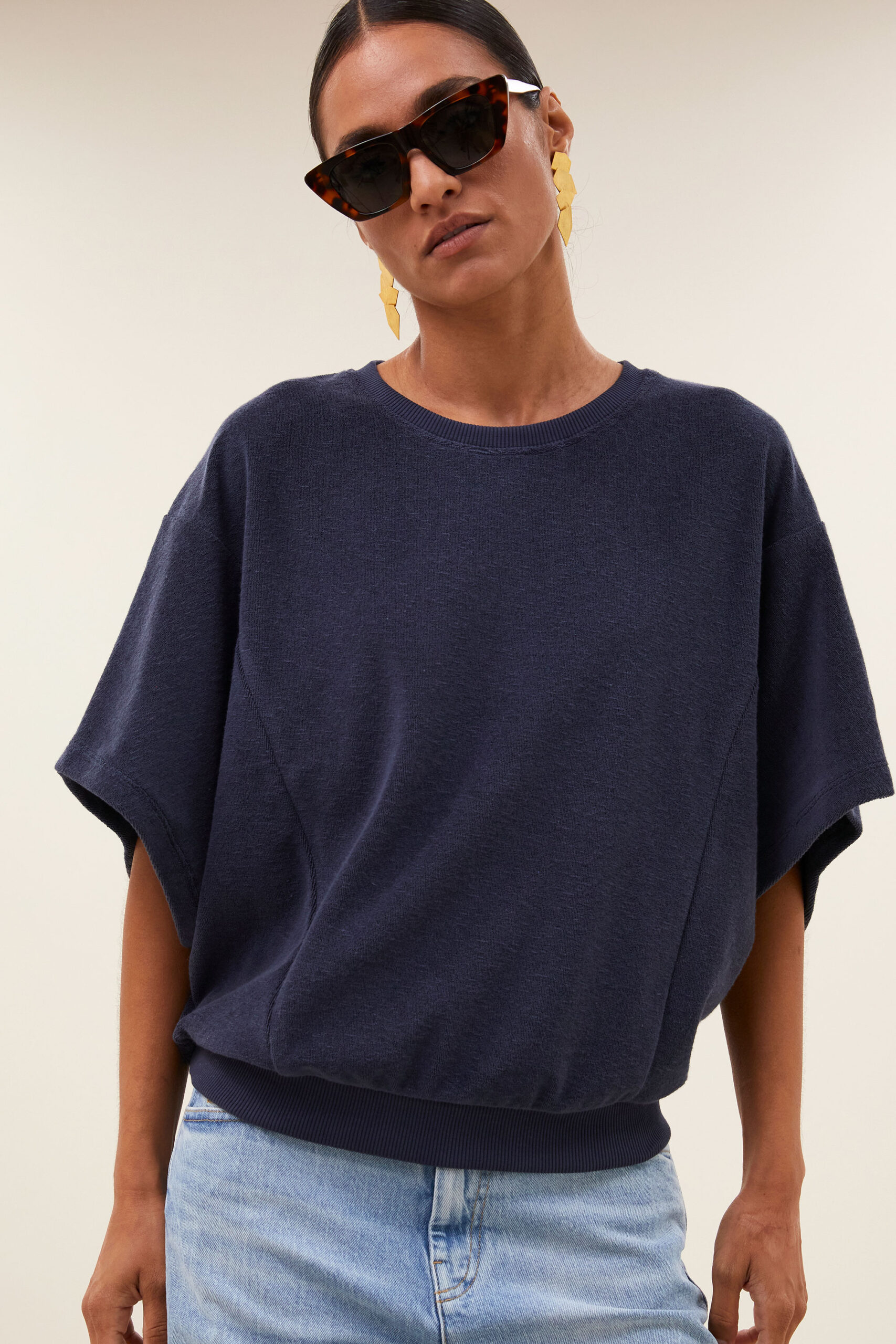 by-bar - nuki slub top | midnight