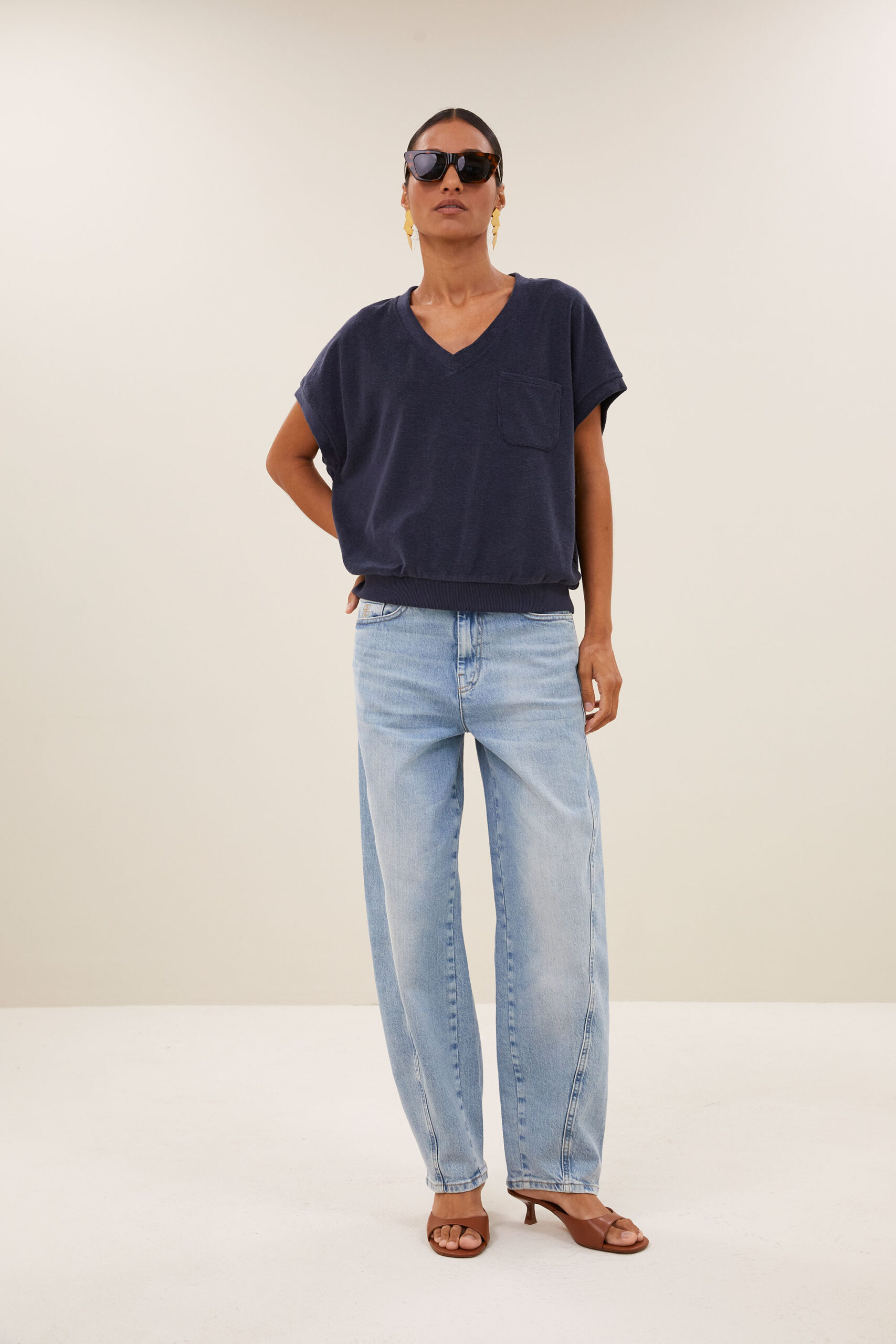 by-bar - tyler slub top | midnight - Image 2