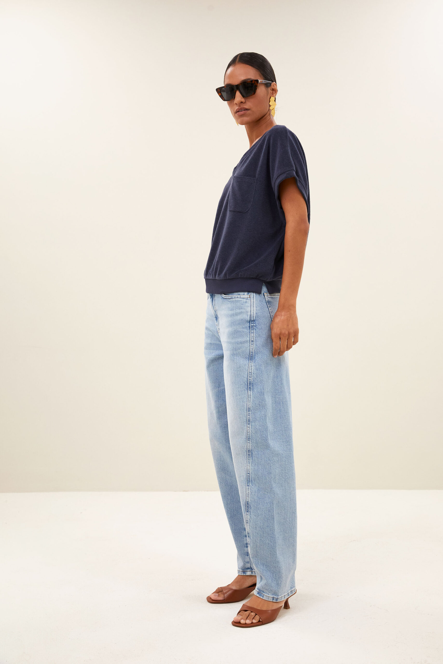 by-bar - tyler slub top | midnight - Image 3