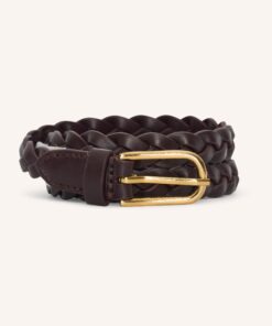 by-bar - luna braided belt | chocolate