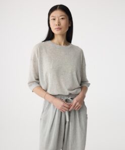 knit-ted - Fanes T shirt - Grey Melange