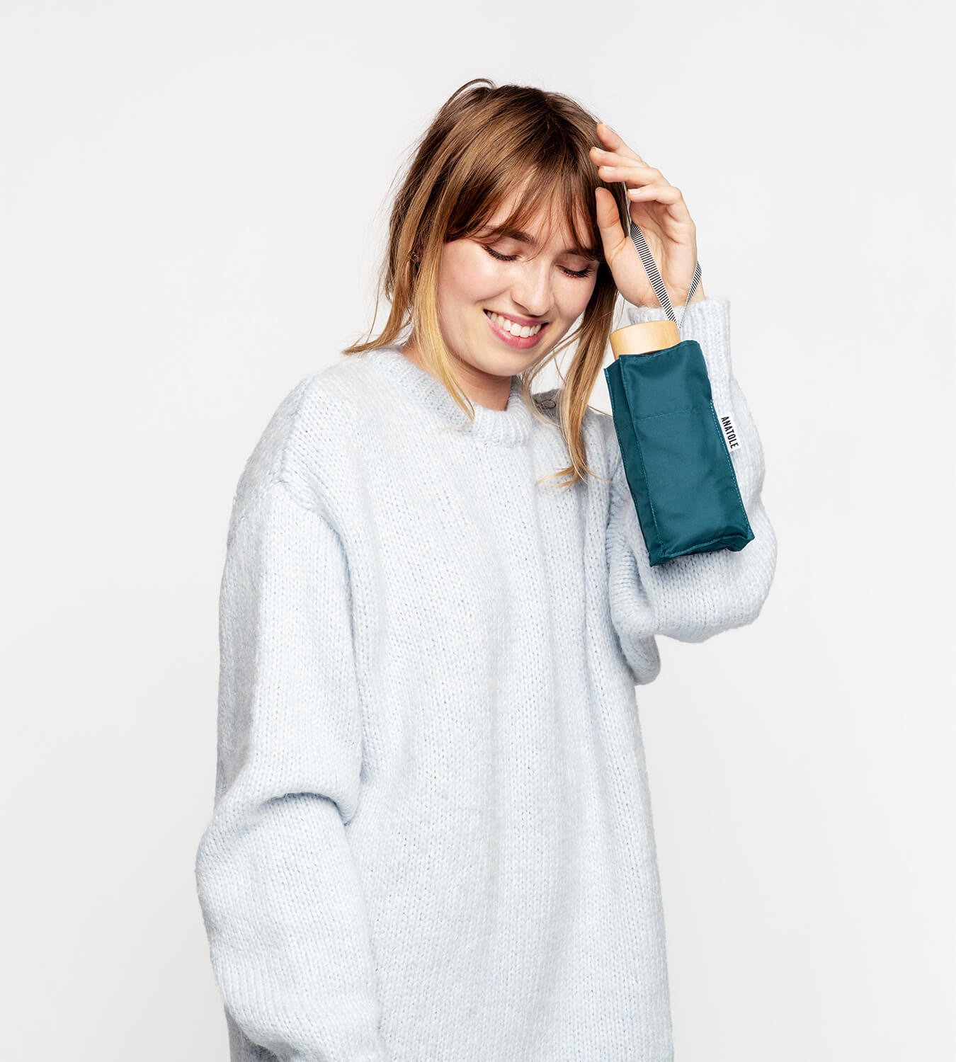 Anatole – Mineral Blue compact umbrella – OCTAVE - Image 2